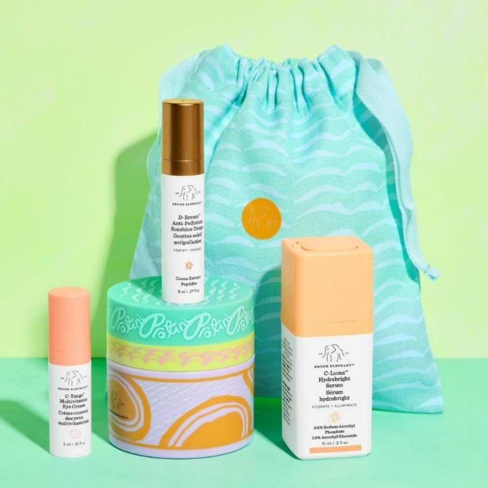 Drunk Elephant Daytime Exhibit Morning Skincare Set, New - Picture 4 of 7